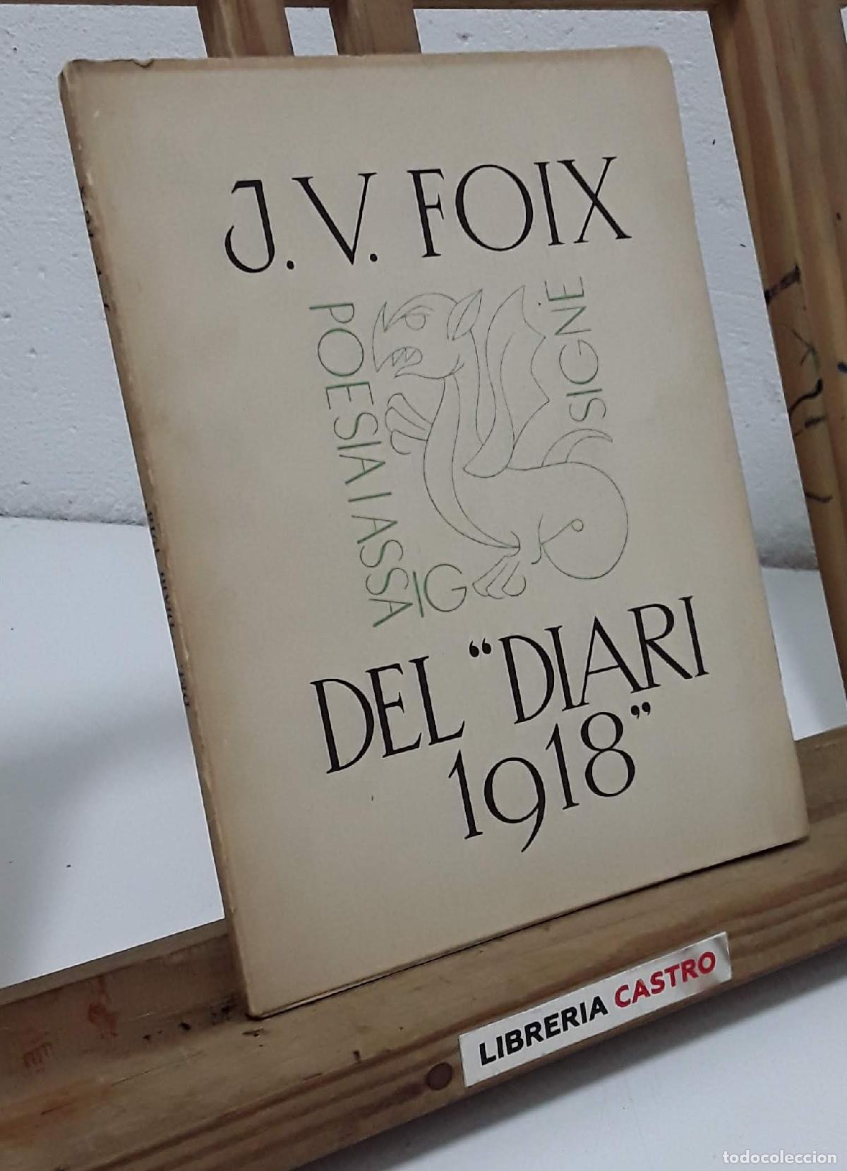 Libros: Del Diari 1918 - J. V. Foix. - Foto 1