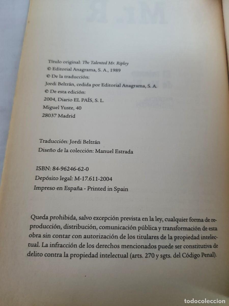 Libros: EL TALENTO DE MR.RIPLEY 4 - Foto 4