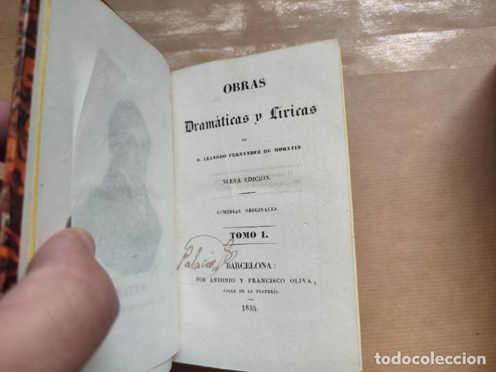 Libros: Obras Dram&aacute;ticas y L&iacute;ricas. 5 tomos de 6. - Leandro Fern&aacute;ndez de Moratin - Foto 3