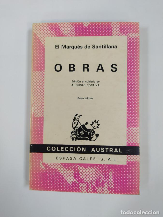 Libros: Obras. Colecci&oacute;n Austral n&ordm; 552. - Marqu&eacute;s de Santillana. - Foto 1