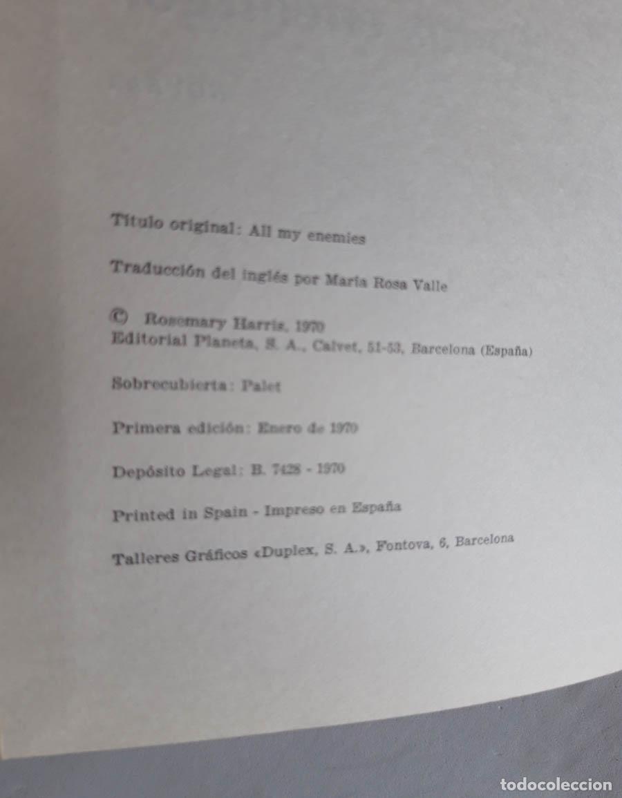 Libros: Todos enemigos, Rosemary Harris, Editorial Planeta - Foto 2