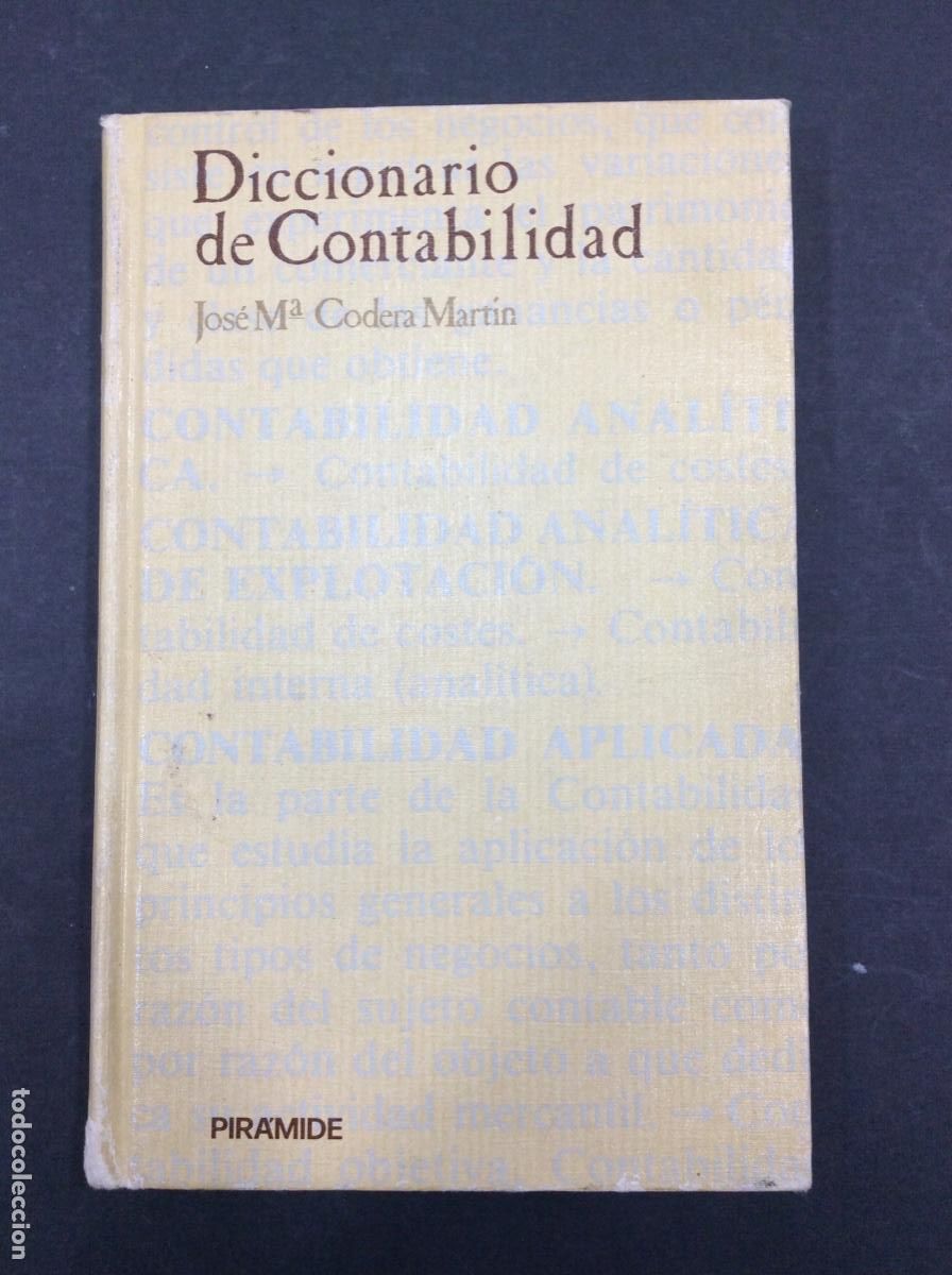 Libros: DICCIONARIO DE CONTABILIDAD - Jos&eacute; M&ordf; Codera Mart&iacute;n - Foto 1