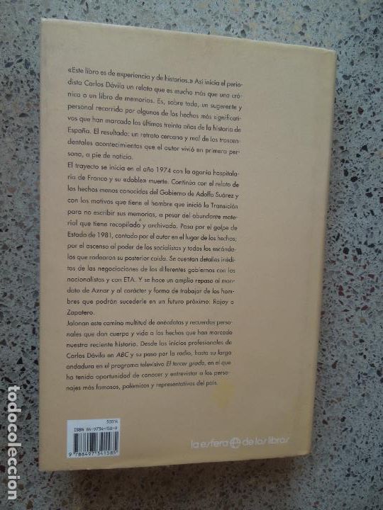 Libros: TODA UNA &Eacute;POCA - CARLOS D&Aacute;VILA - LA ESFERA DE LOS LIBROS 2004. - Foto 3