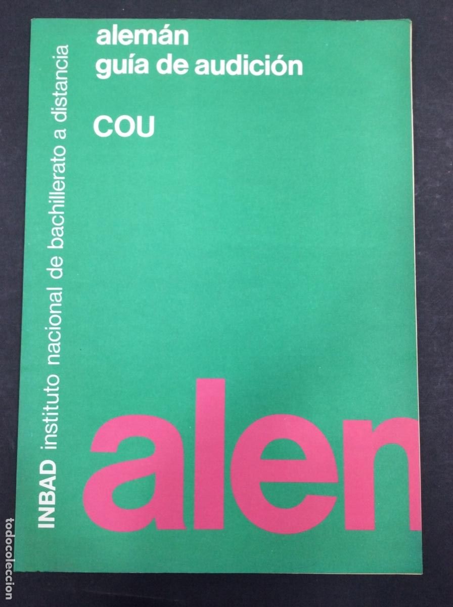 Libros: ALEM&Aacute;N COU - GU&Iacute;A DE AUDICI&Oacute;N - INBAD - Foto 1