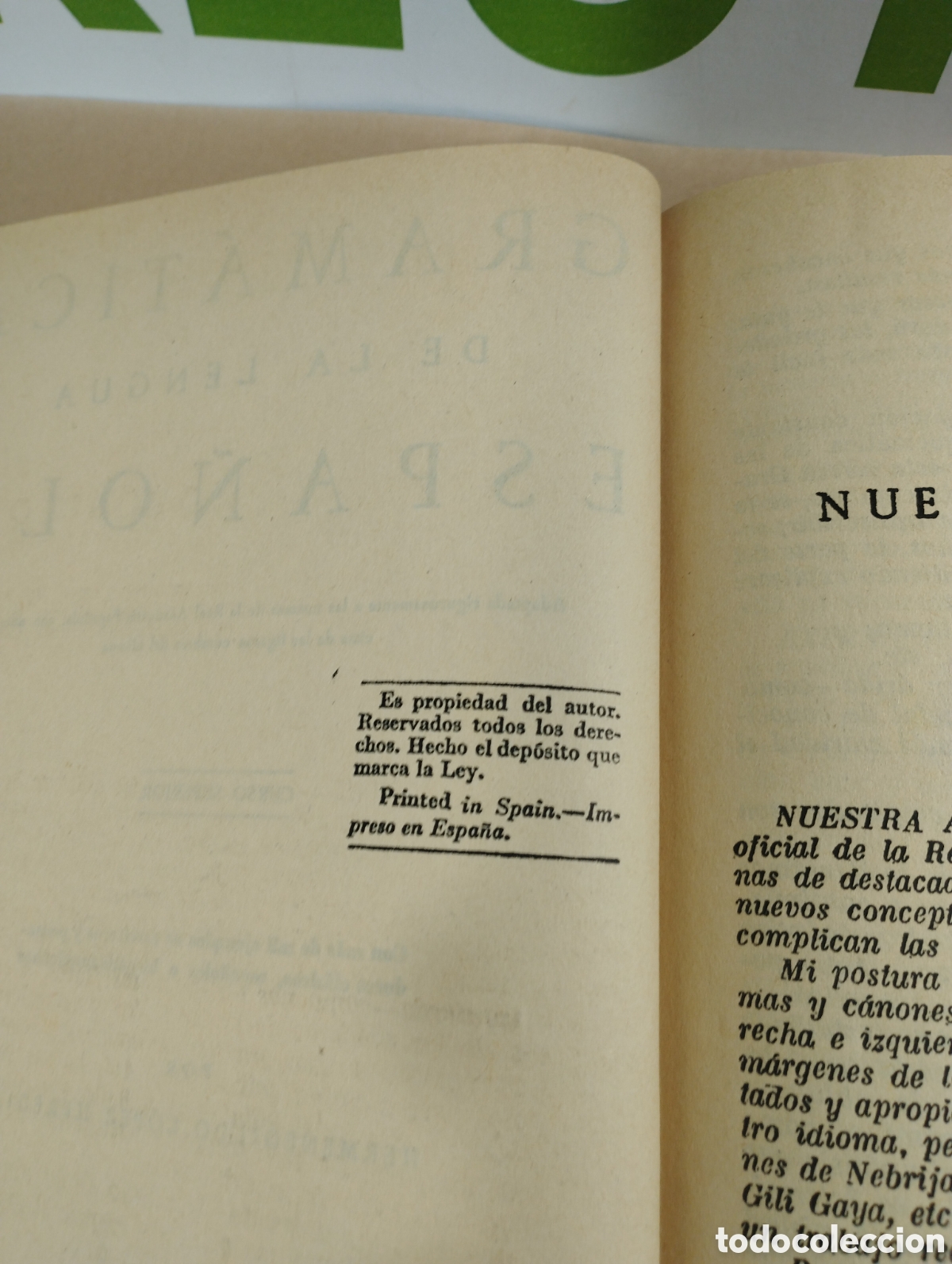 Libros: Gram&aacute;tica de la lengua Espa&ntilde;ola. Curso superior. Editio princeps. - Foto 2