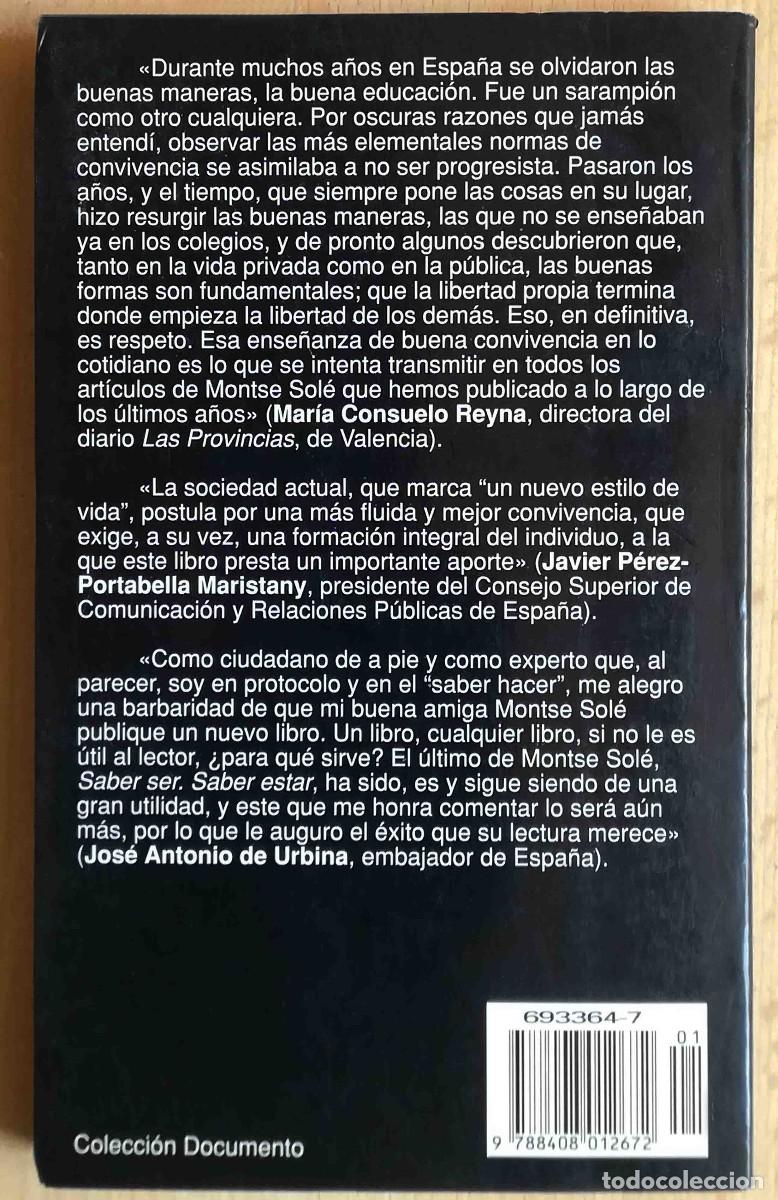 Libros: Saber ser Saber convivir (Montse Sol&eacute;) Planeta Documento - Foto 3