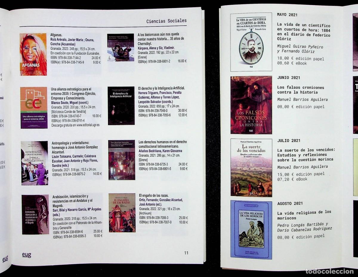 Libros: CAT&Aacute;LOGO 2023. EDITORIAL UNIVERSIDAD DE GRANADA. LIBRO DEL MES. - Foto 2