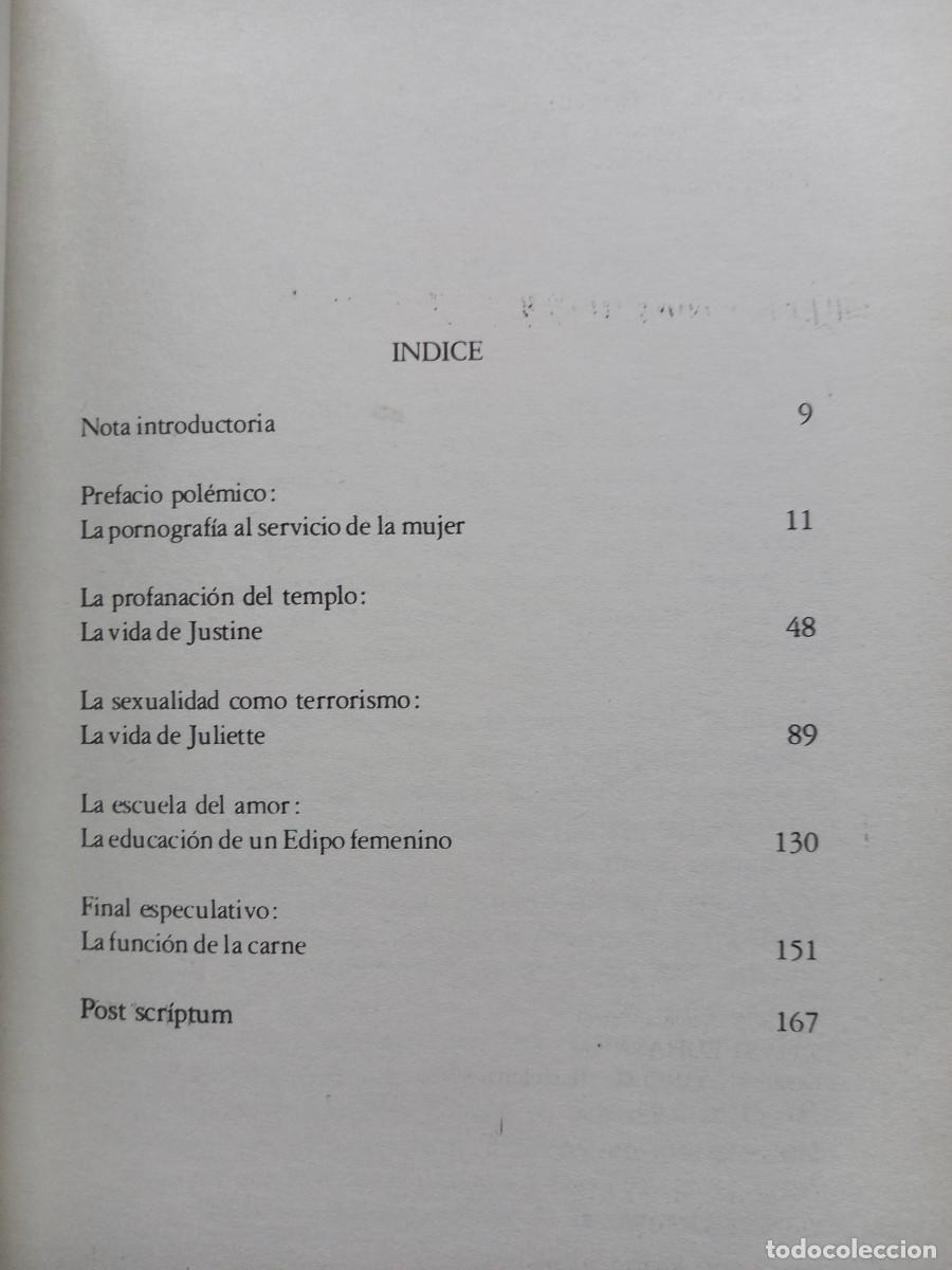 Libros: LA MUJER SADIANA - ANGELA CARTER - ED. EDHASA - 1981 - Foto 4