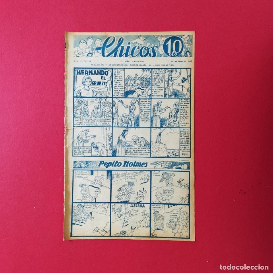 Libros: Chicos. A&ntilde;o 1, n&ordm; 12. 25 de mayo de 1938. - - Foto 1
