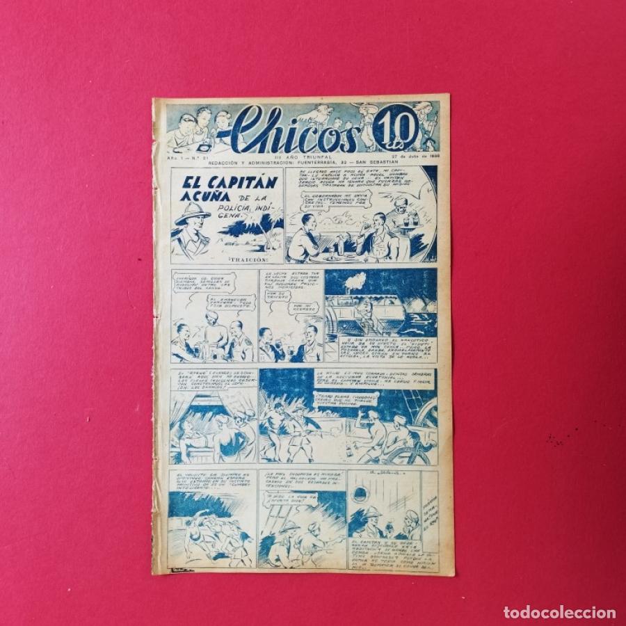 Libros: Chicos. A&ntilde;o 1, n&ordm; 21. 27 de julio de 1938. - - Foto 1