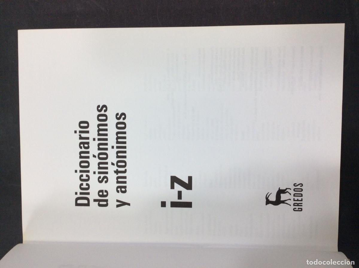 Libros: Diccionario de sinonimos y antonimos. I-Z - Foto 2