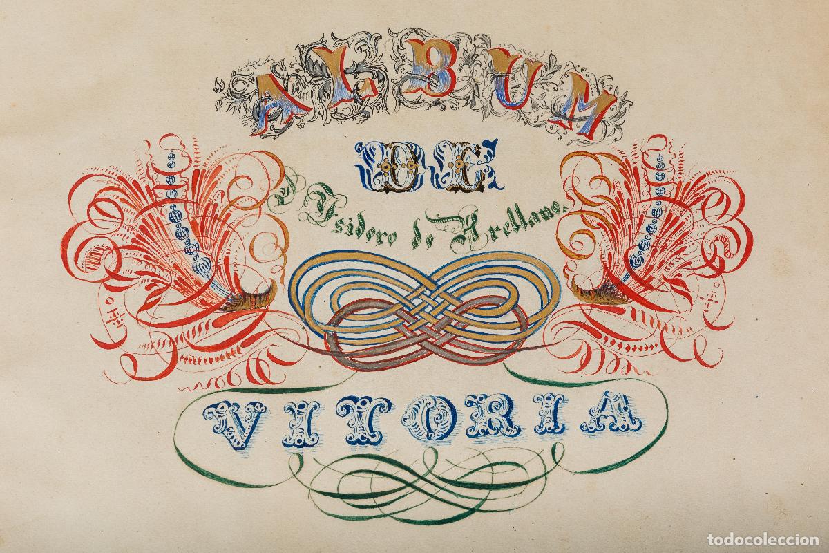 Livres: Espectacular &aacute;lbum con 37 composiciones de recortes y etiquetas de cajas de cerillas. 1884 - Fern&aacute;nd