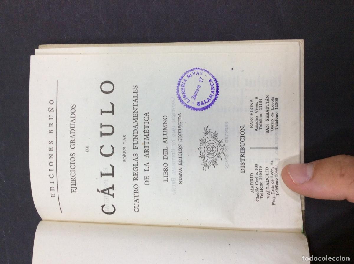 Libros: Libro antiguo de Ejercicios de C&aacute;lculo. Ediciones Bru&ntilde;o - Foto 2