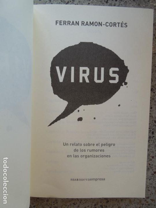 Libros: VIRUS - FERRAN RAMON-CORT&Eacute;S - RBA 2007. - Foto 2
