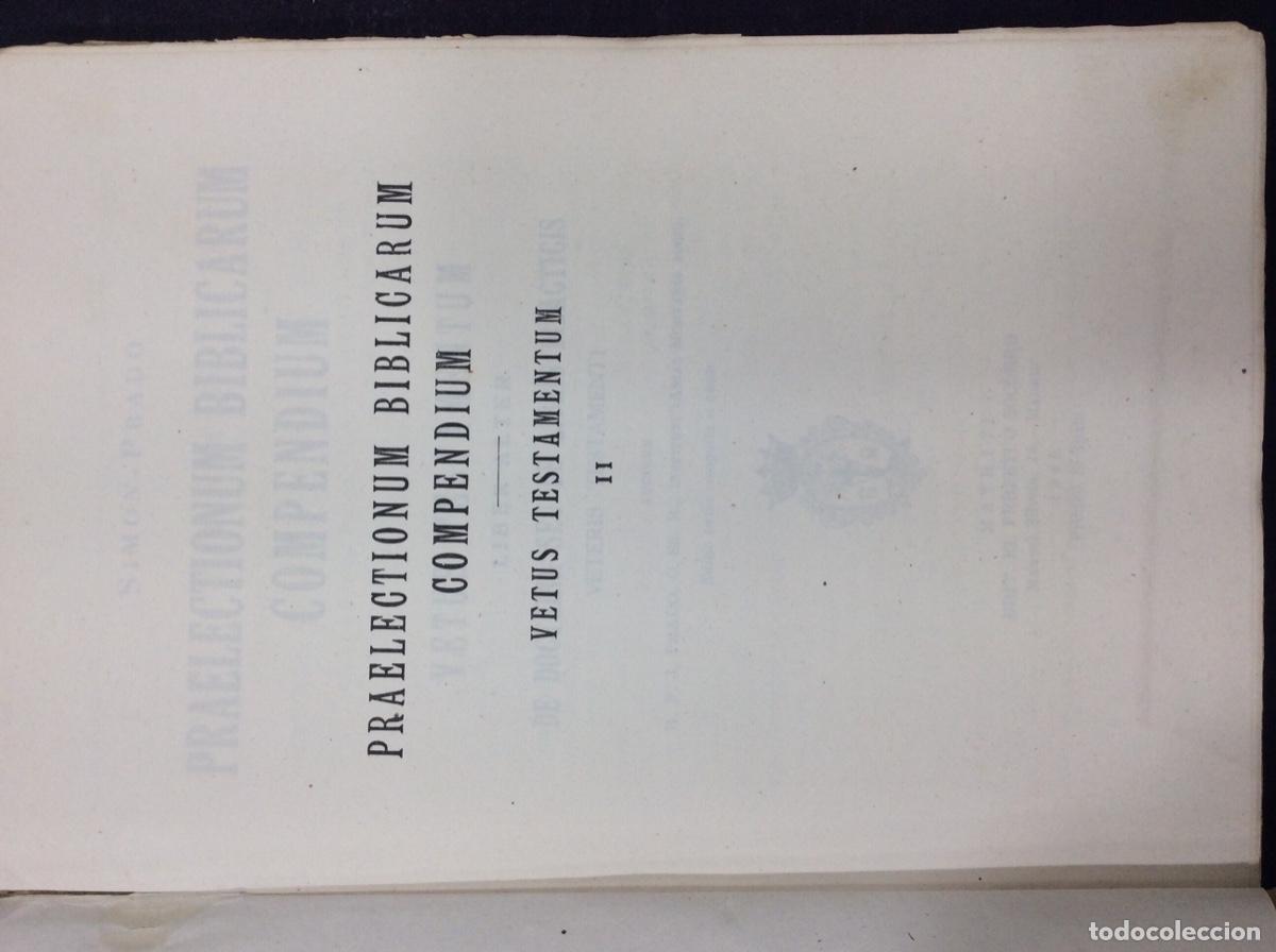 Libros: PRAELECTIONUM BIBLICARUM COMPENDIUM.III - Prado - Foto 2