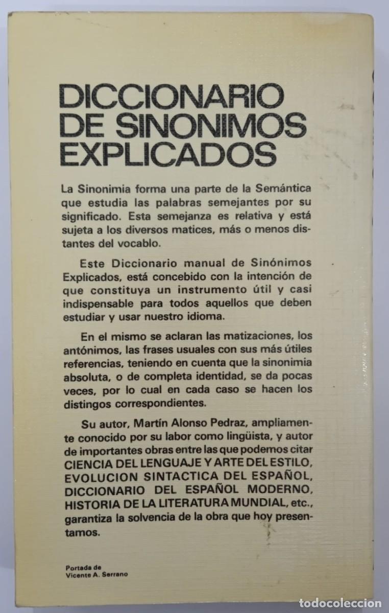 Libros: Diccionario de sin&oacute;nimos explicados - Alonso, Mart&iacute;n - Foto 2
