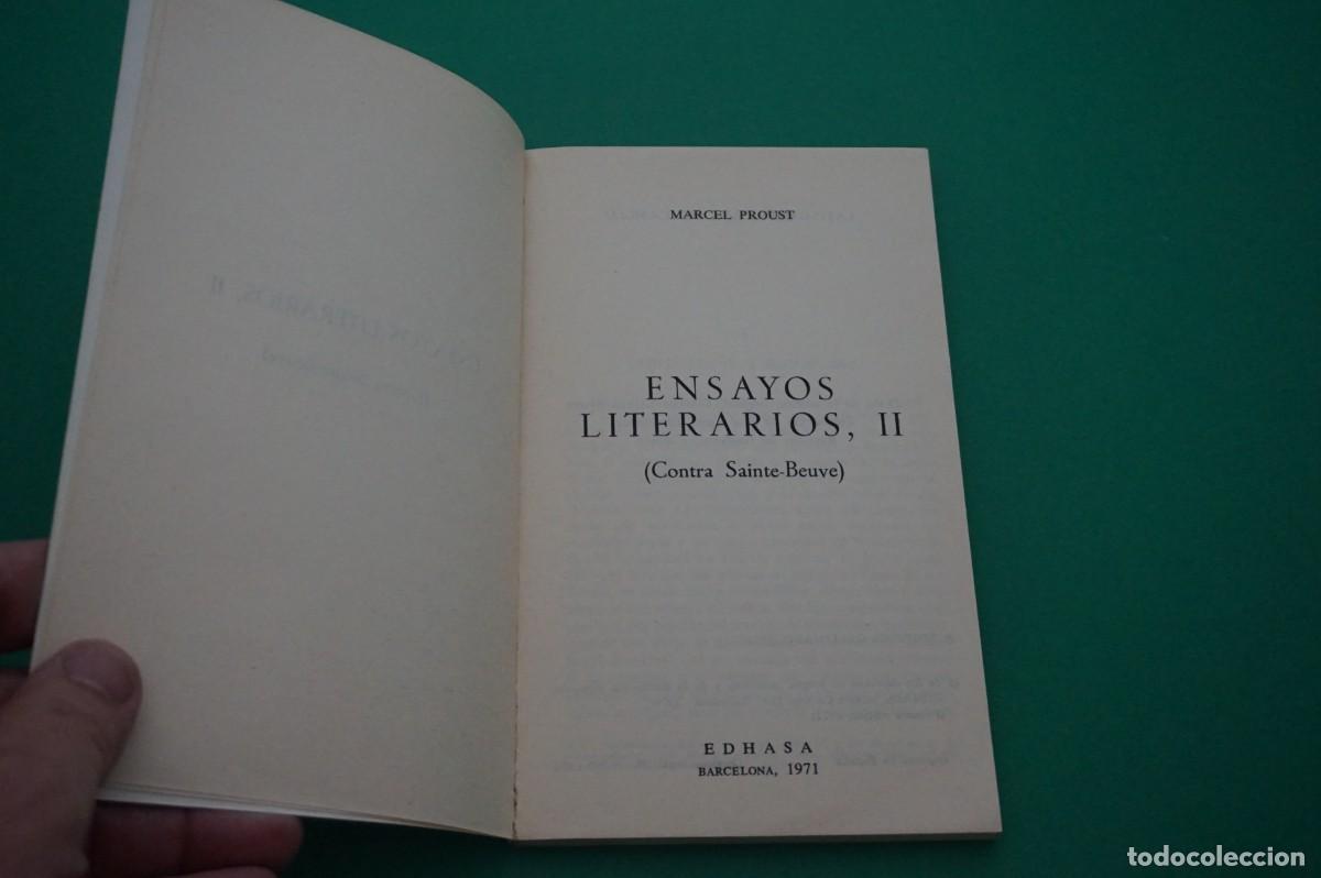 Libros: AMF-30C/ ENSAYOS LITERARIOS, II - MARCEL PROUST / EDHASA 1971 - Foto 2