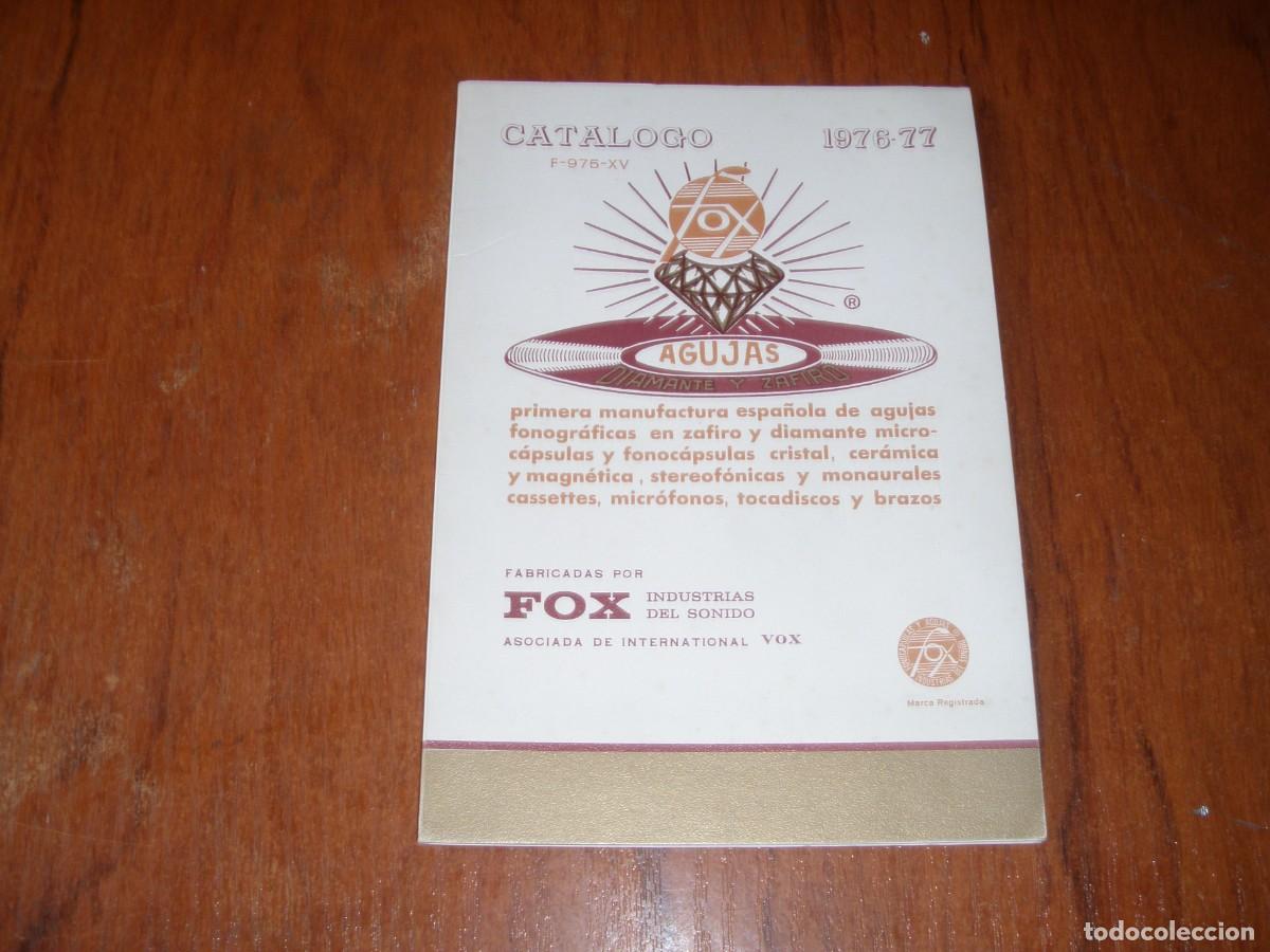 Libros: CATALOGO AGUJAS DIAMANTE Y ZAFIRO MARCA FOX - Foto 1