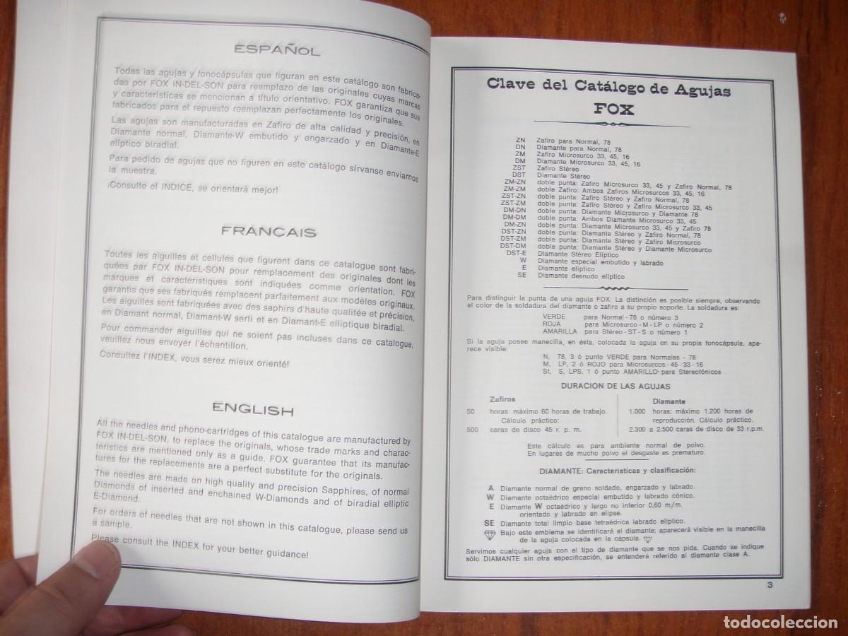 Libros: CATALOGO AGUJAS DIAMANTE Y ZAFIRO MARCA FOX - Foto 4