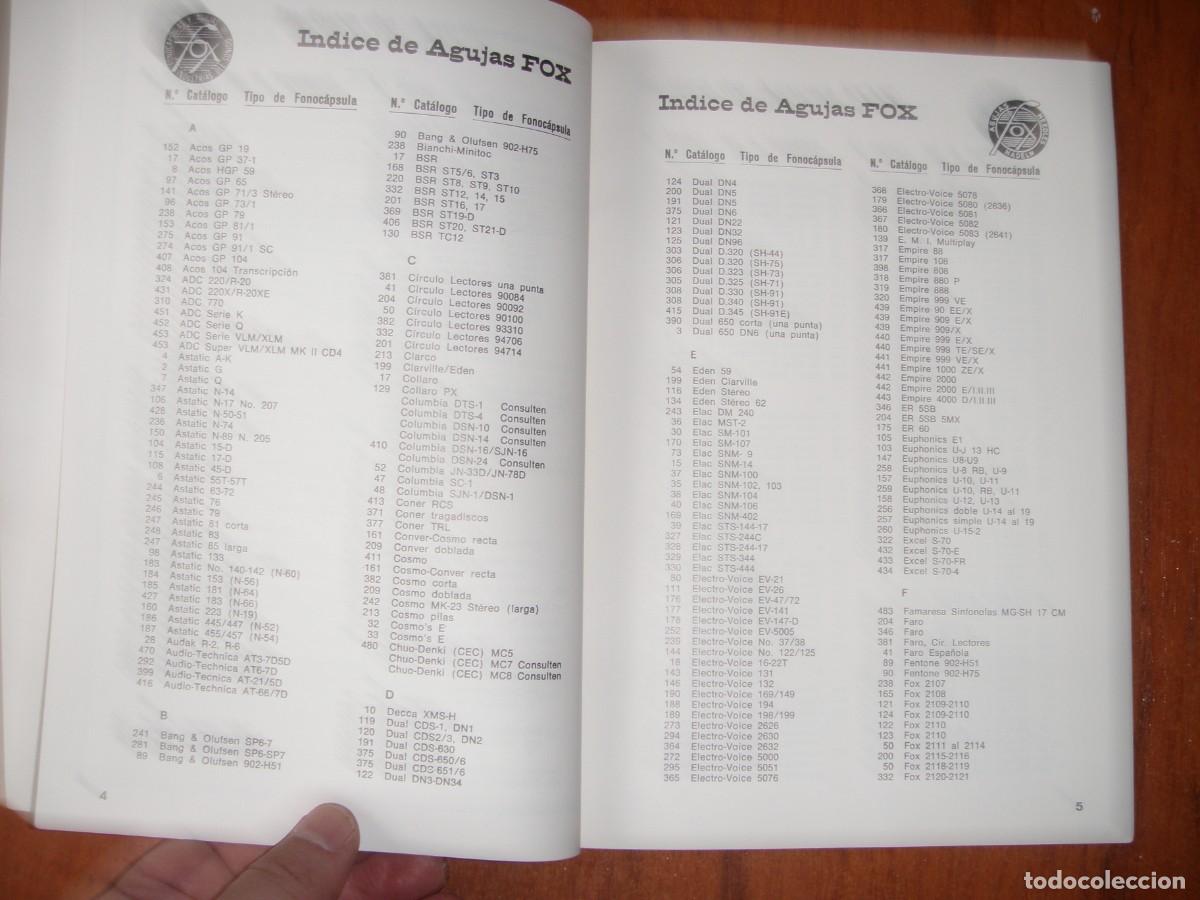 Libros: CATALOGO AGUJAS DIAMANTE Y ZAFIRO MARCA FOX - Foto 5