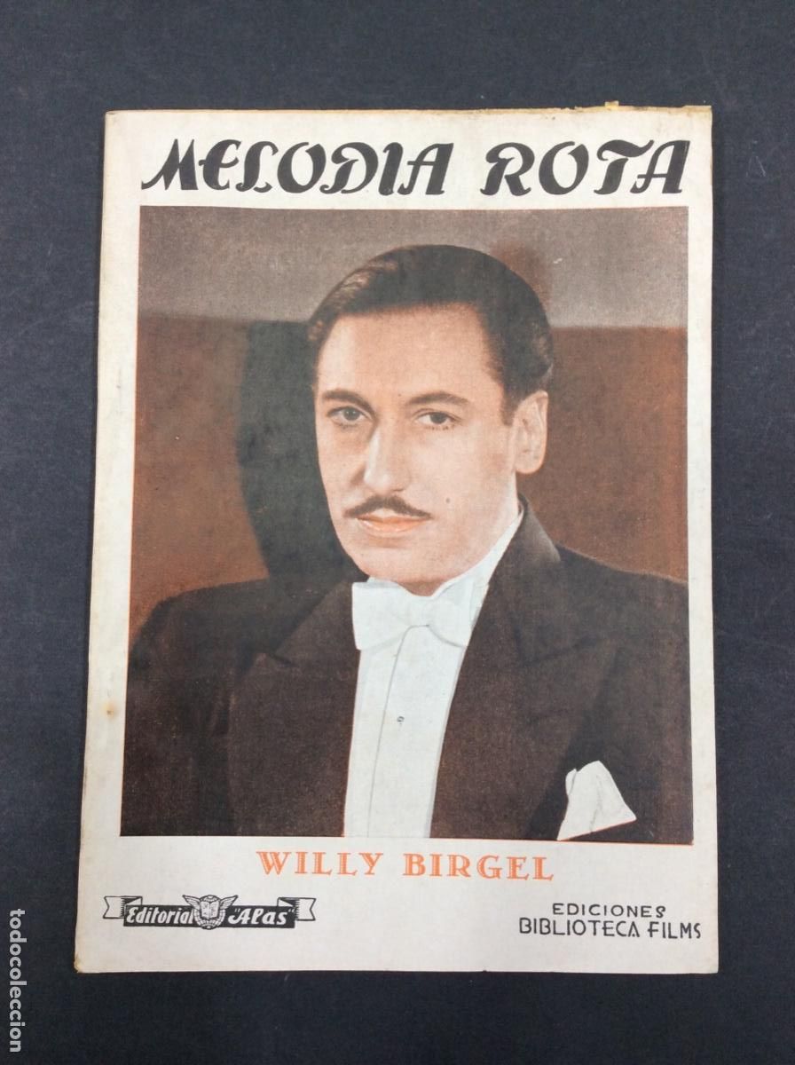 Libros: MELODIA ROTA - WILLY BIRGEL - EDITORIAL ALAS - Foto 1