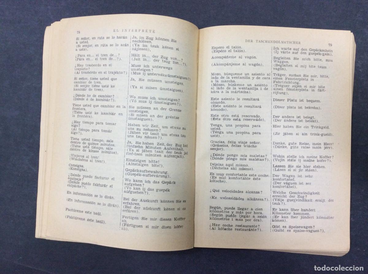Libros: EL INT&Eacute;RPRETE. ESPA&Ntilde;OL-ALEM&Aacute;N, DEUTSCH-SPANISCH MASERES, A.D. - Foto 3