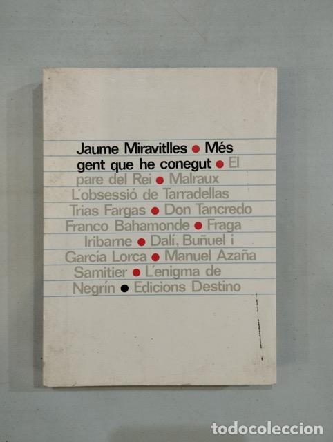 Libros: Jaume Miravitlles - M&eacute;s gent que he conegut - Foto 1