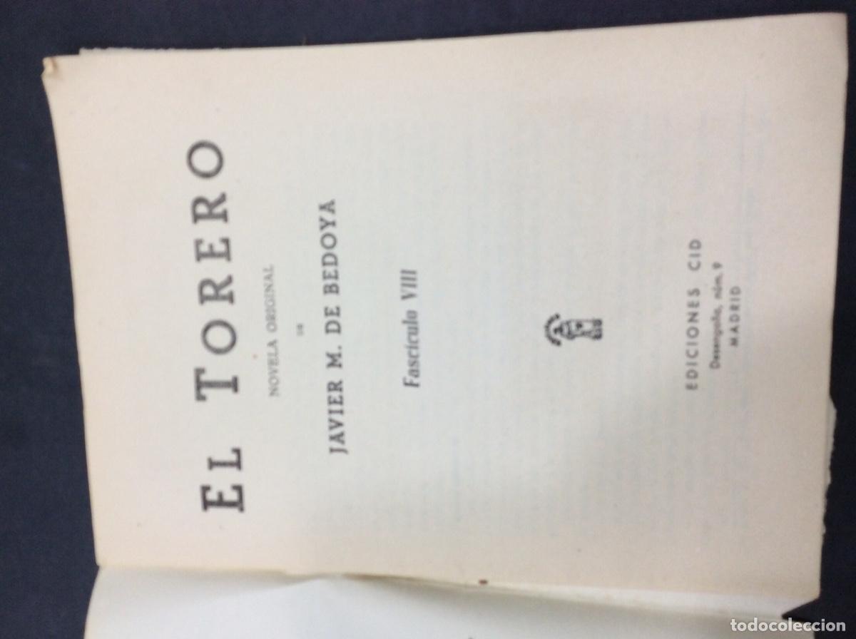 Libros: El Torero Novela Original de Javier M. de Bedoya - Foto 2