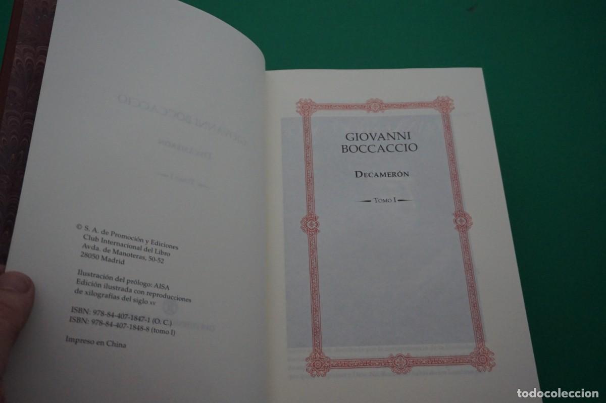 Libros: AMF-30E/ GIOVANNI BOCCACCIO - DECAMERON - 2 TOMOS - EDICION DE LUJO - Foto 2