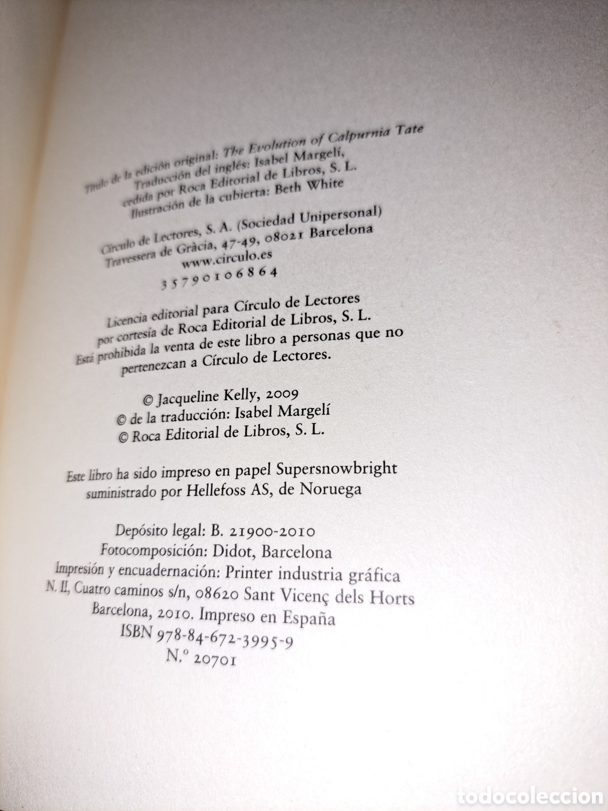 Libros: LA EVOLUCI&Oacute;N DE CAPURNIA TATE, JACQUELINE KELLY - Foto 2