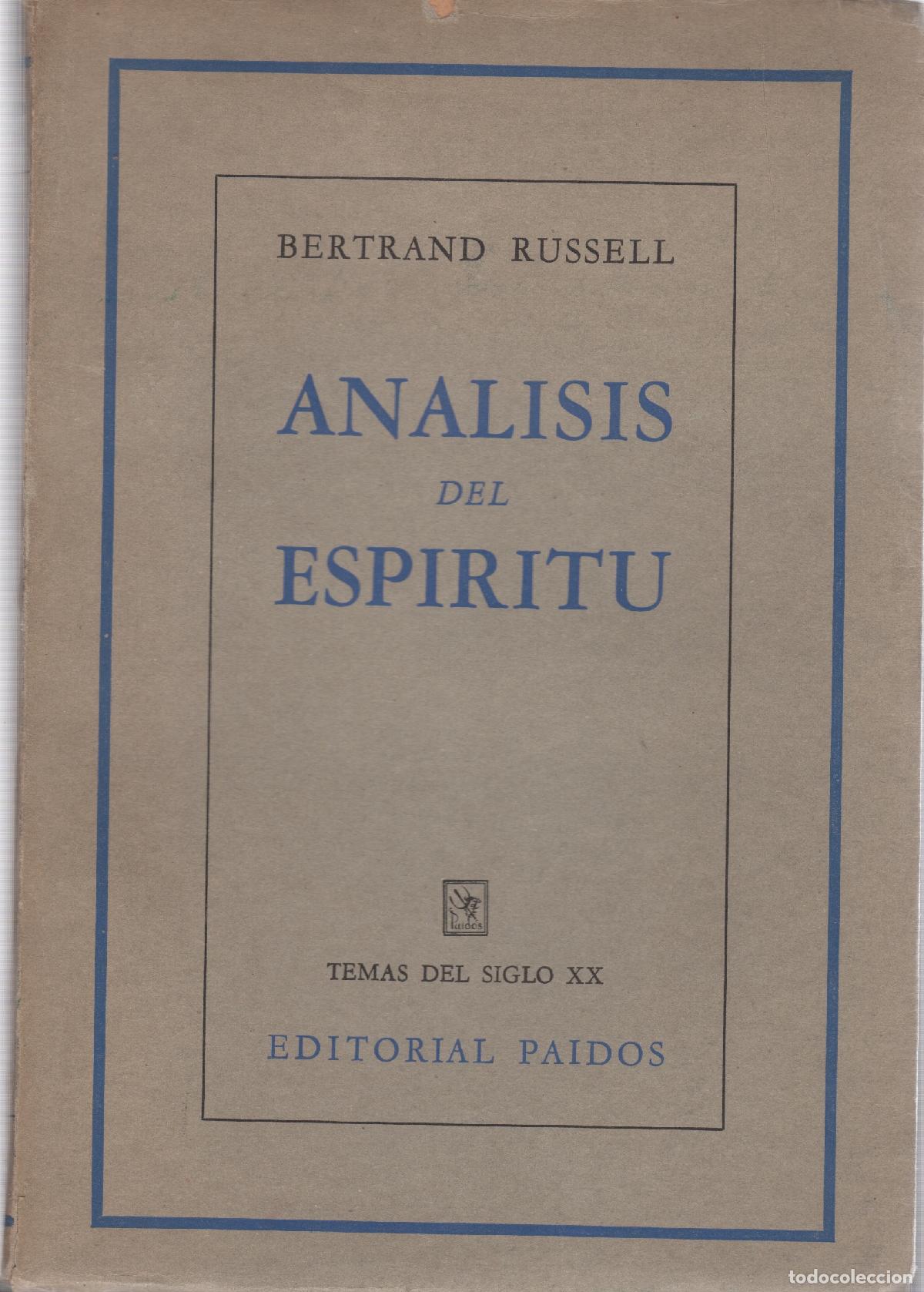 Libros: Analisis del esp&iacute;ritu - Russell, Bertrand - Foto 1