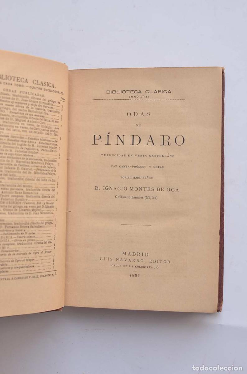 Libros: Odas de P&iacute;ndaro - P&Iacute;NDARO - Foto 2