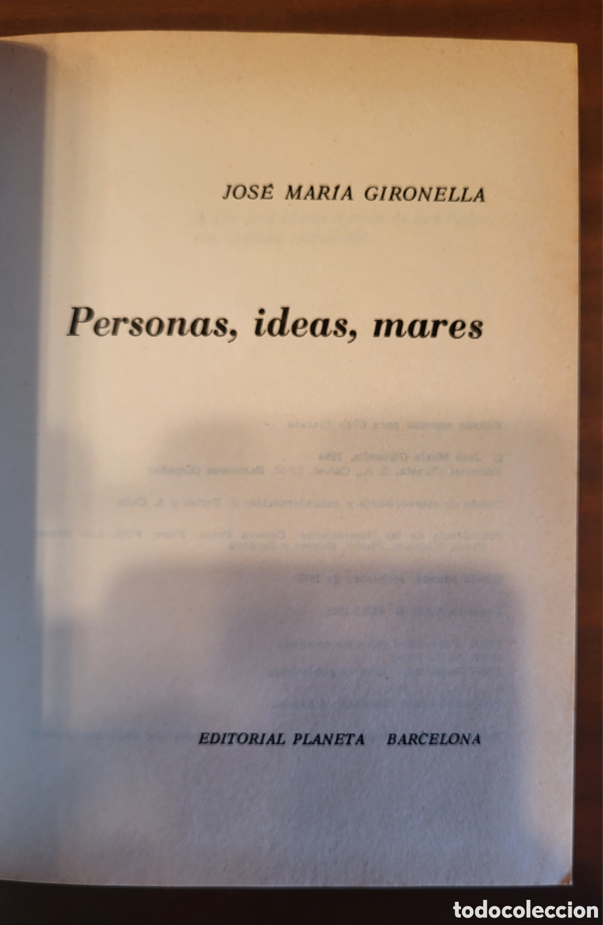 Libros: Personas, ideas, mares/Jose Maria Gironella - Foto 2