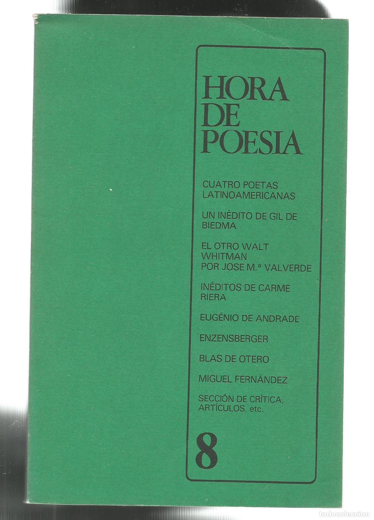 Libros: Hora de poes&iacute;a. N&ordm; 8. - VV. AA.: - Foto 1
