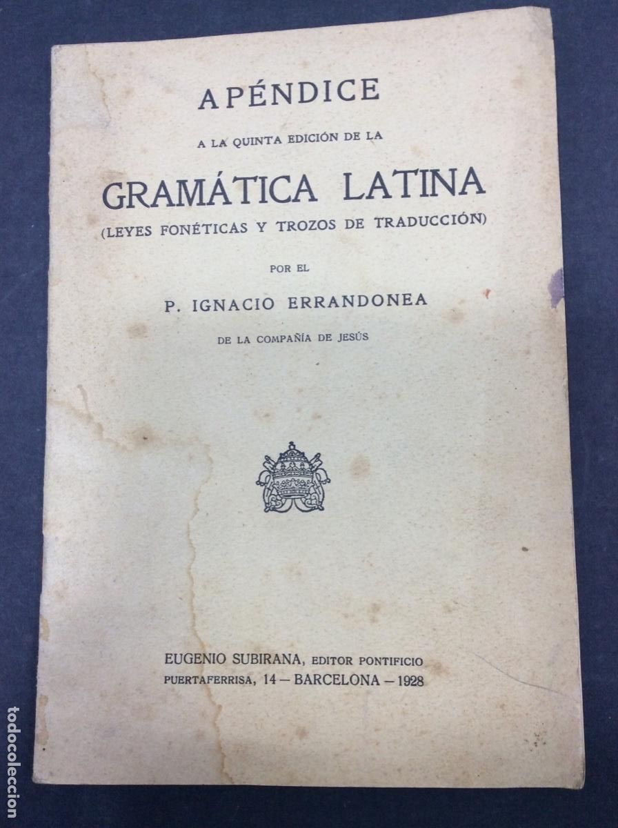 Libros: Gramatica Latina - Errandonea, Ignacio - Foto 1