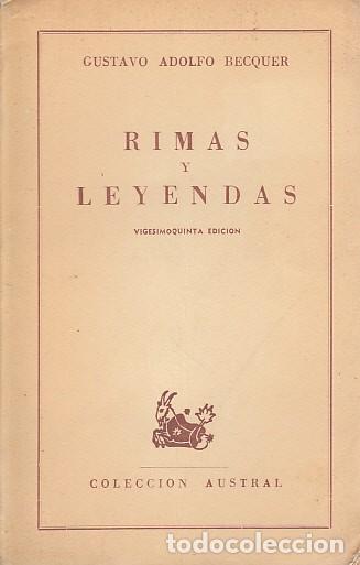 Libros: RIMAS Y LEYENDAS. - BECQUER, GUSTAVO ADOLFO. - Foto 1