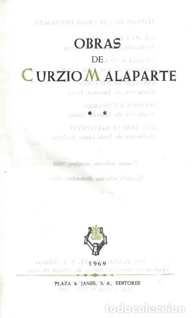 Libros: OBRAS. Tomo II. - Malaparte. Curzio, - Foto 1