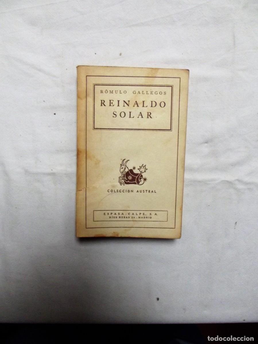 Libros: REINALDO SOLAR DE ROMULO GALLEGOS - Foto 1