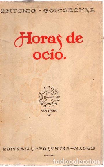 Libros: Horas de ocio - Goicoechea, Antonio - Foto 1