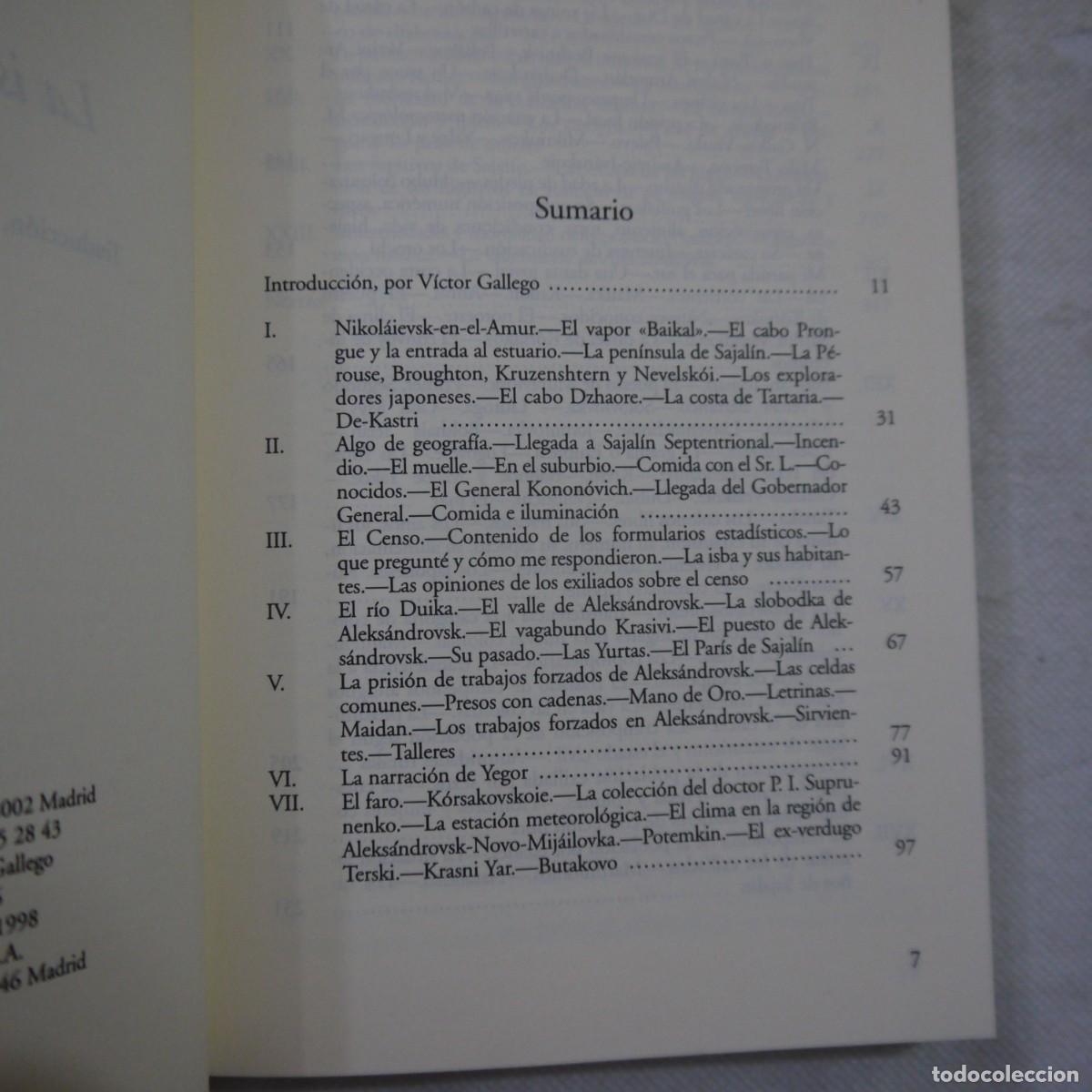 Libros: LA ISLA DE SAJAL&Iacute;N - ANT&Oacute;N CH&Eacute;JOV - EDICIONES OSTROV - 1998 - Foto 4