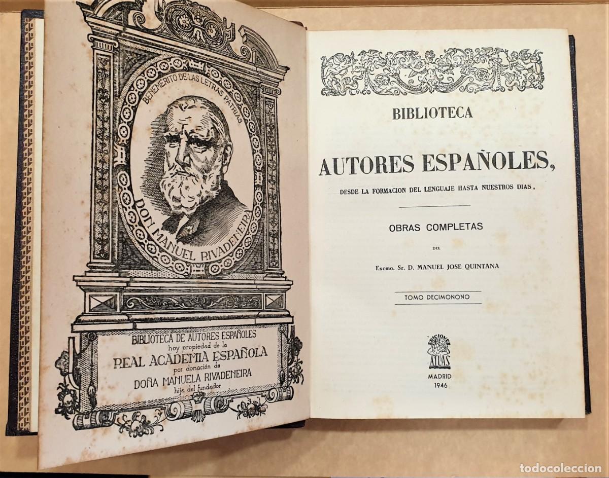 Libros: Obras Completas. - QUINTANA, Manuel Jos&eacute;. - Foto 1