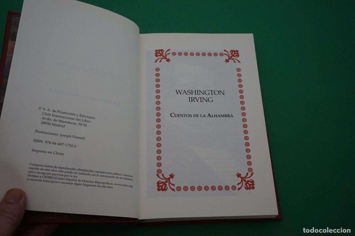 Libros: AMF-30A/ WASHINGTON IRVING - CUENTOS DE LA ALHAMBRA - EDICION DE LUJO - Foto 2