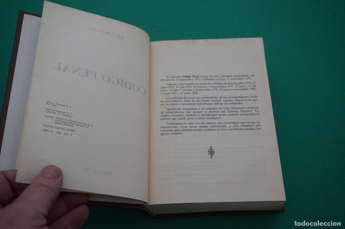 Libros: AMF-30H/ CODIGO PENAL - ARANZADI - Foto 3