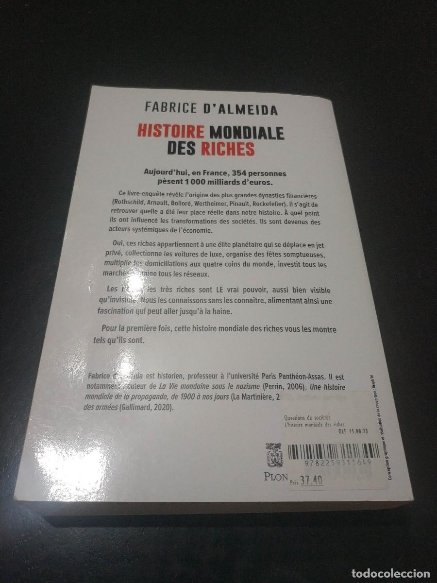 Libros: HISTOIRE MONDIALE DES RICHES - Foto 2