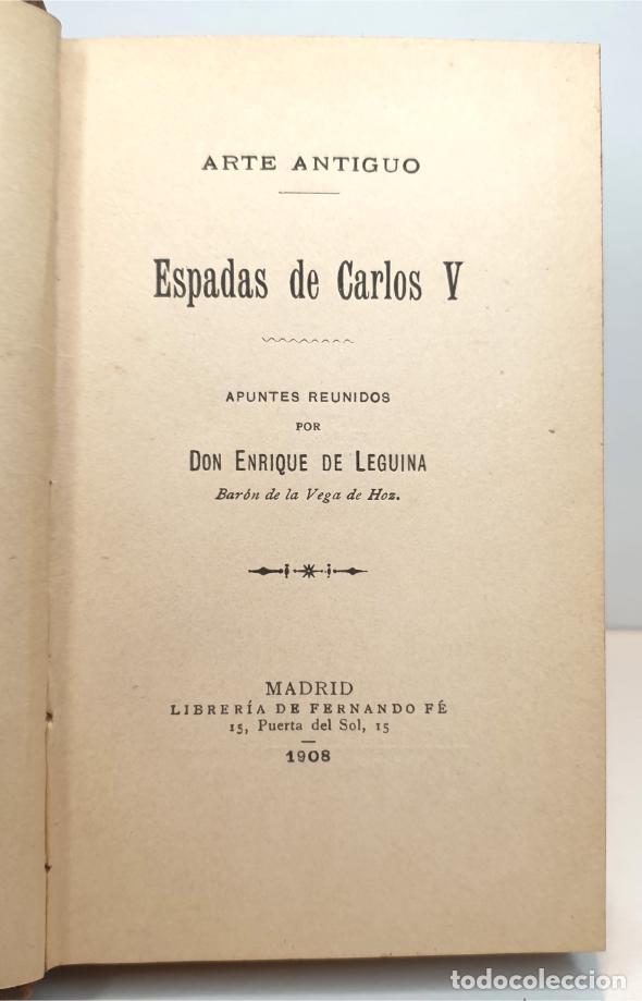 Libros: ESPADAS DE CARLOS V. - LEGUINA, Enrique de. - Foto 2