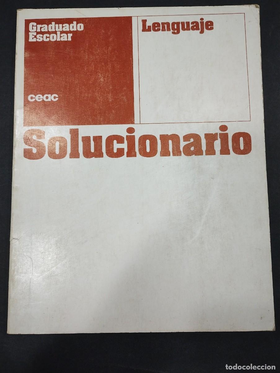 Libros: SOLUCIONARIO LENGUAJE GRADUADO ESCOLAR CEAC - Foto 1