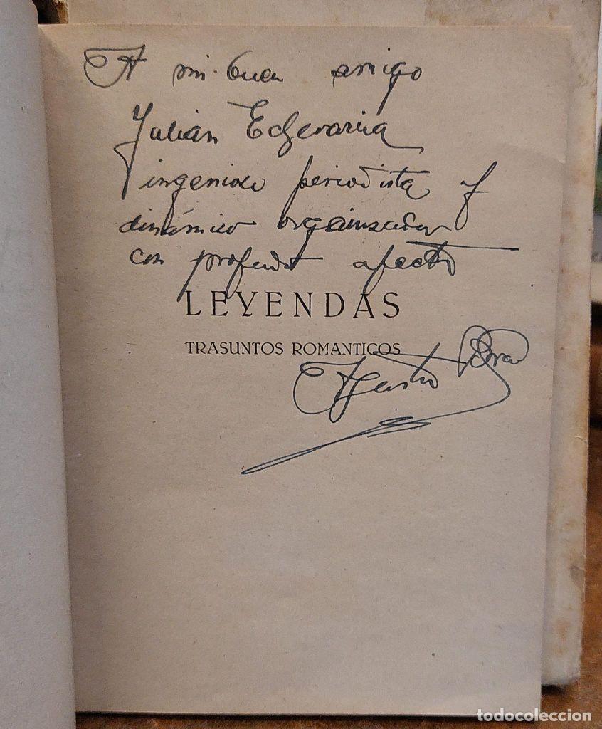 Libros: LEYENDAS. Trasuntos rom&aacute;nticos. - BRAVO OLALDE, Agust&iacute;n. - Foto 2