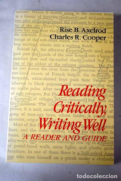 Libros: Reading critically, writing well.- Axelrod, Rise B. - Foto 1