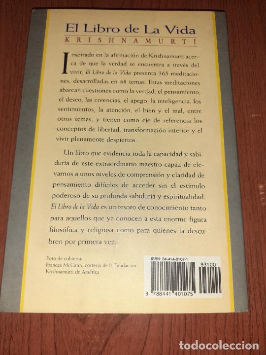 Libros: EL LIBRO DE LA VIDA � MAESTROS CONTEMPORANEOS - KRISHNAMURTI - Foto 2