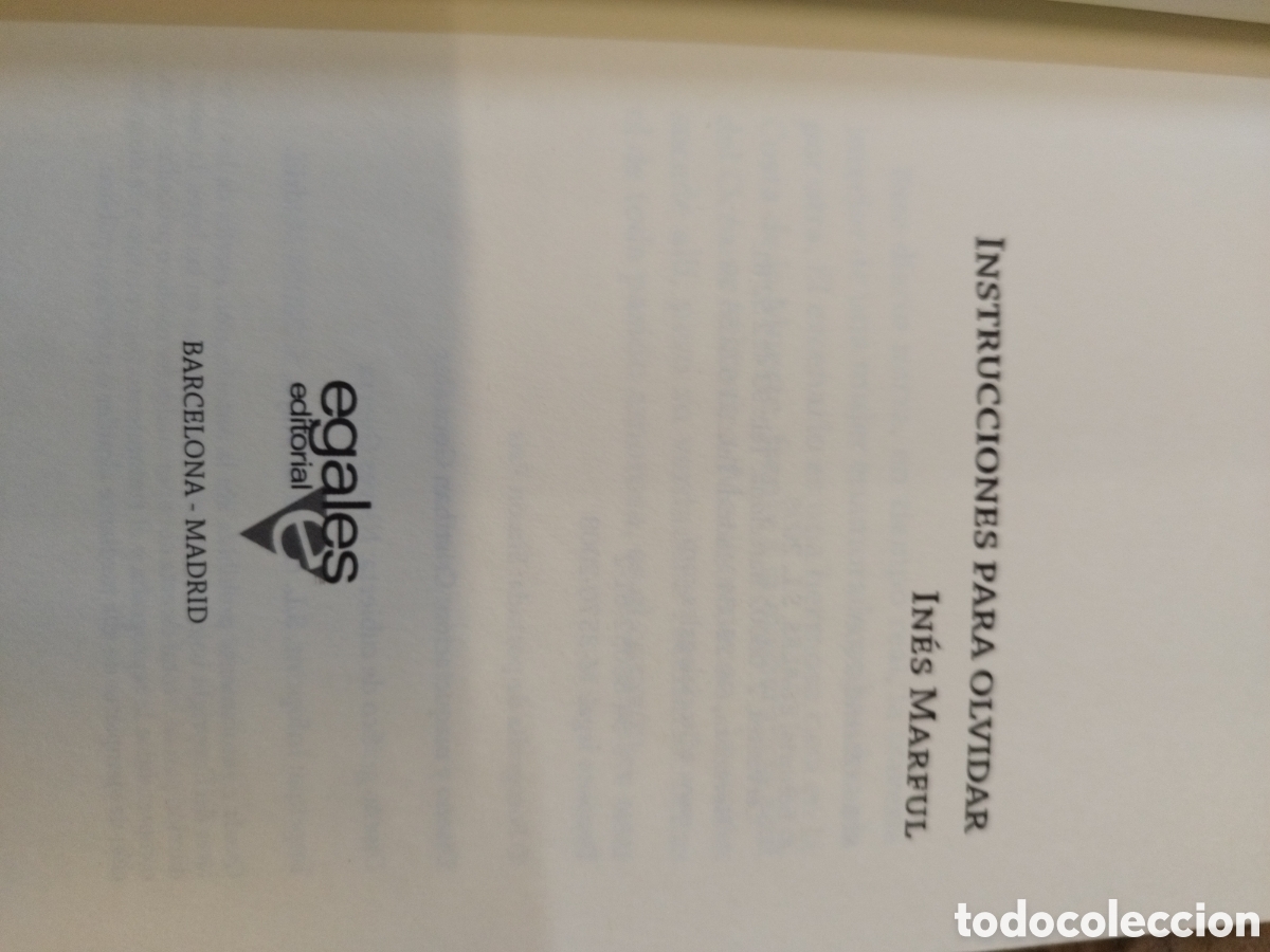 Libros: INSTRUCCIONES PARA OLVIDAR - MARFUL,In&eacute;s - Foto 3